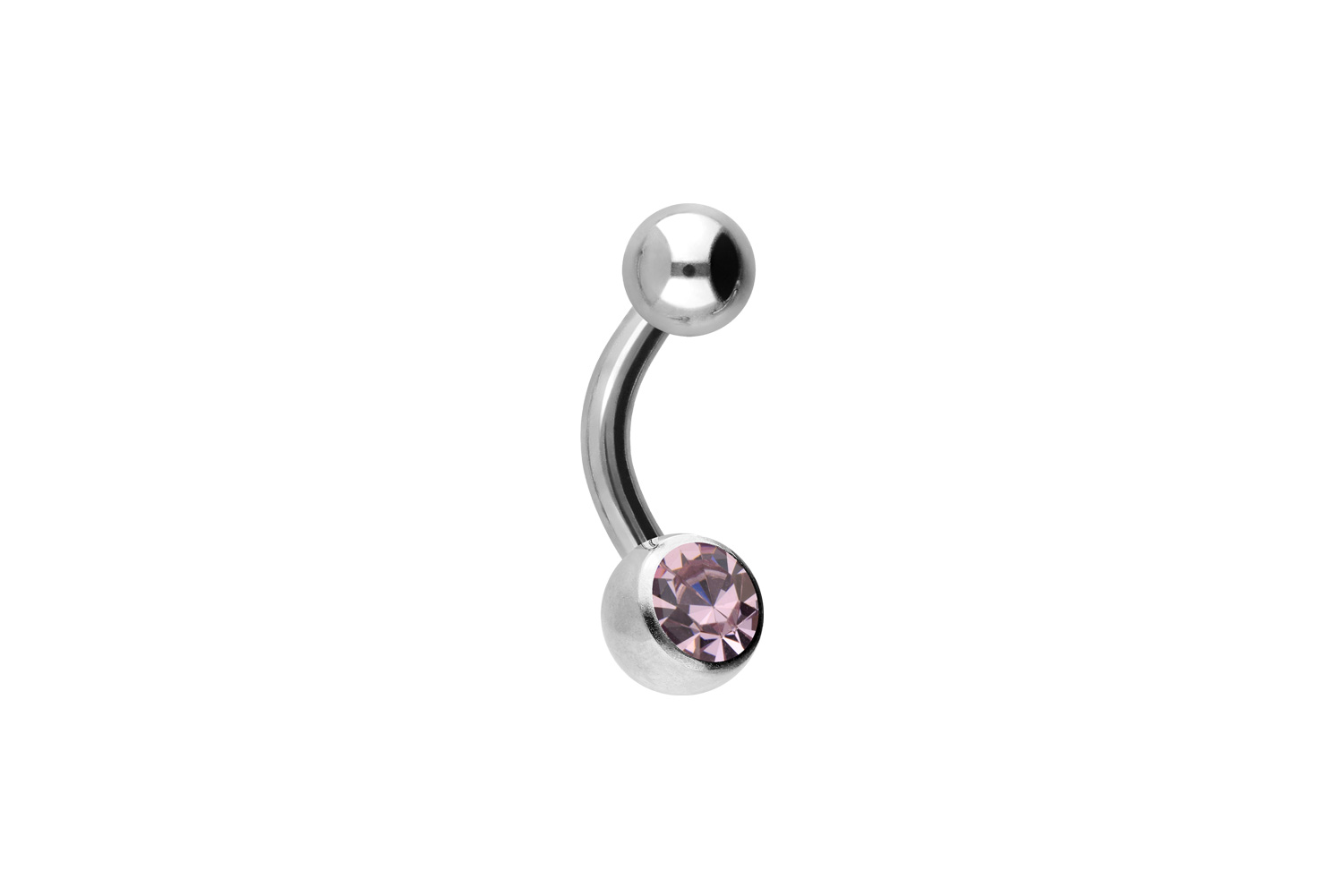Chirurgenstahl Mini Bananabell Piercing KRISTALL